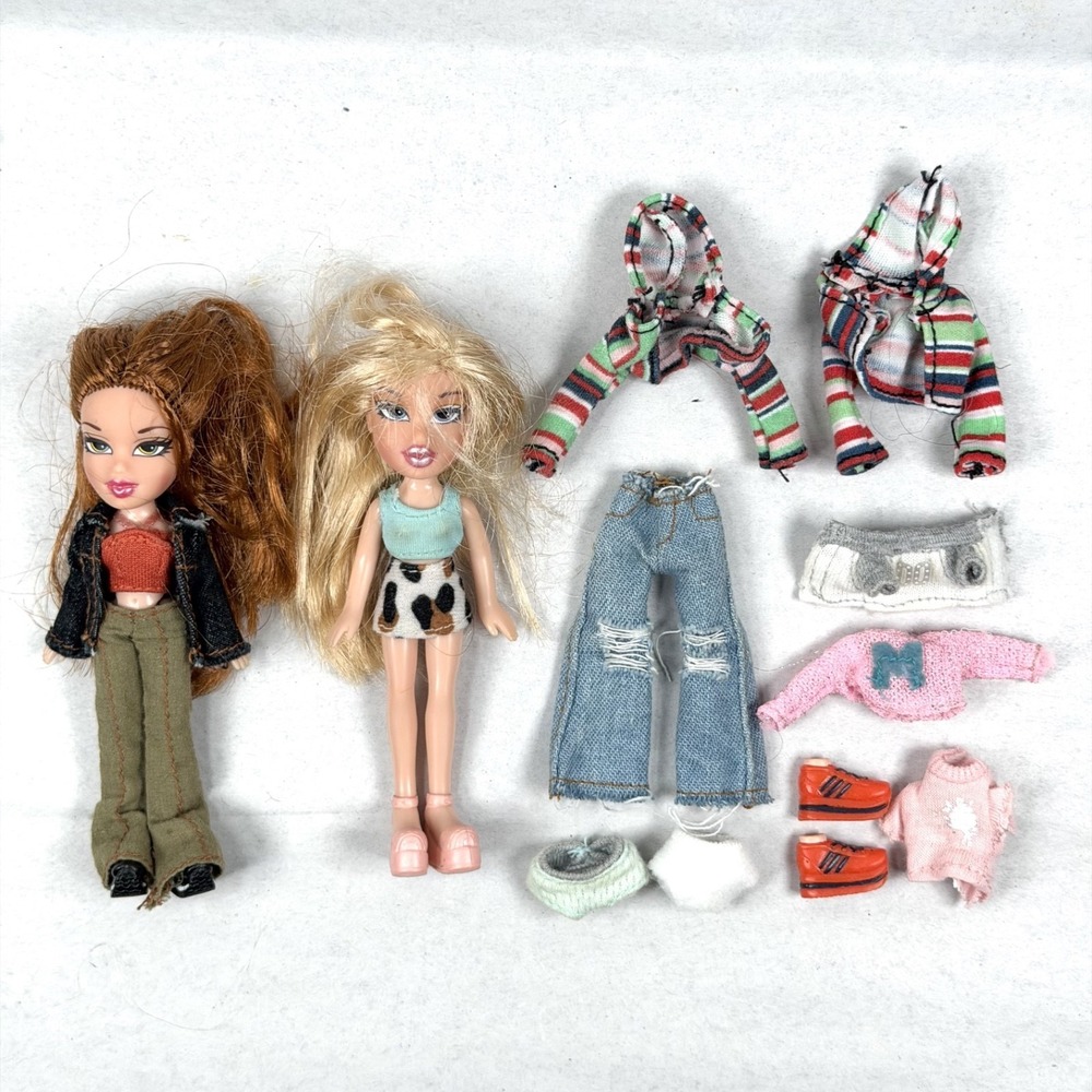 Vintage Bratz 2002 Lot Xpress It Collection - Meygan & Cloe / 16 Pieces / Rare